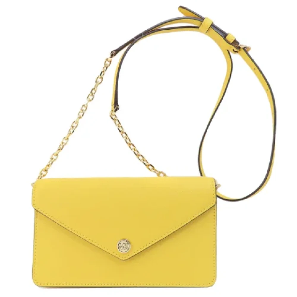 Michael Kors Pre-owned Leather shoulder-bags Yellow Dames