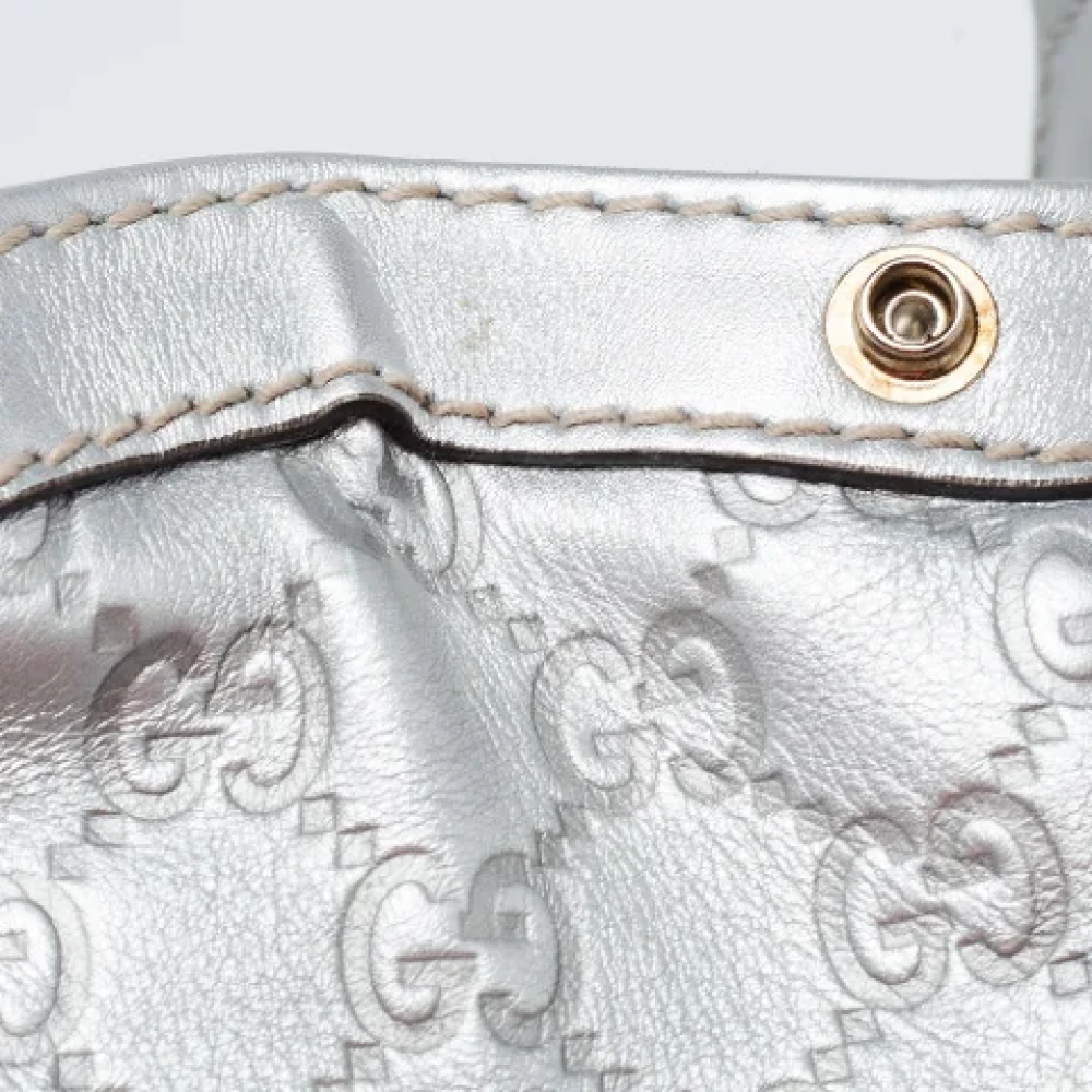 Gucci Vintage Pre-owned Leather gucci-bags Gray Dames