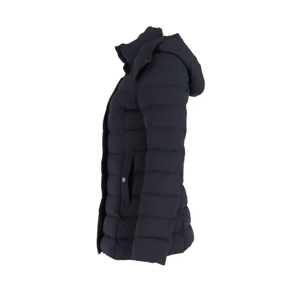 Moncler Pre-owned Polyester outerwear Blue Dames