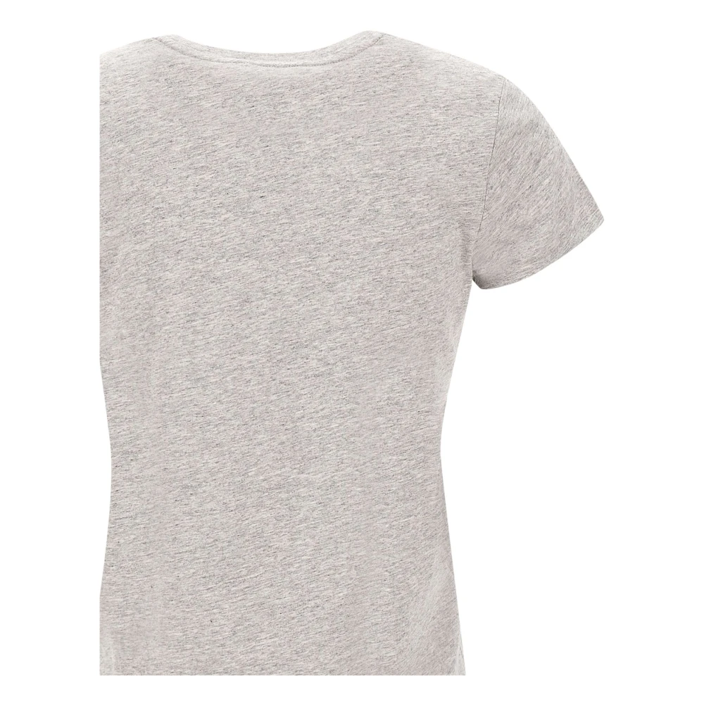 Polo Ralph Lauren Grijze Katoenen T-shirt met Logo Borduurwerk Gray Dames