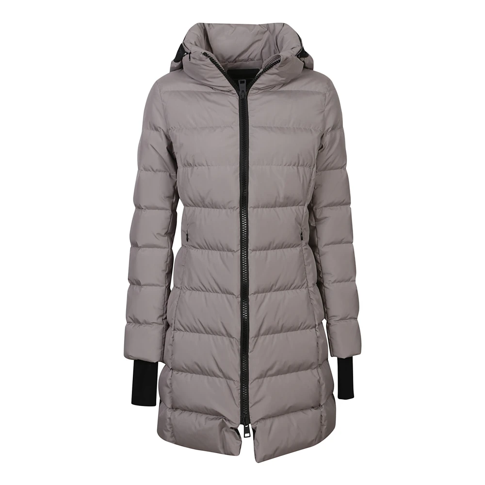 Herno Grijze Technische Windstopper Gewatteerde Jas Gray Dames