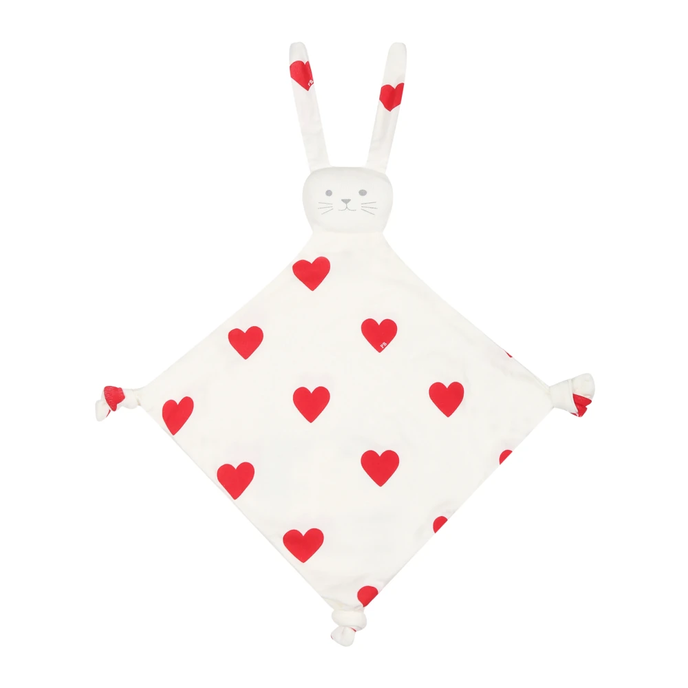 Petit Bateau Witte Konijn en Harten Doudou White Unisex