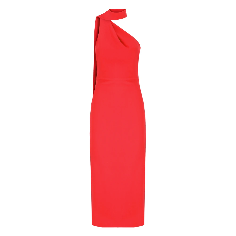 Solace London Rode Jurk met Schuine Halslijn Red Dames