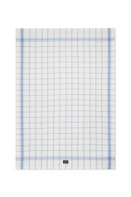 White/Blue Lexington Home Checked Linen/Cotton Kitchen Towel Kitchen Towel  50x70