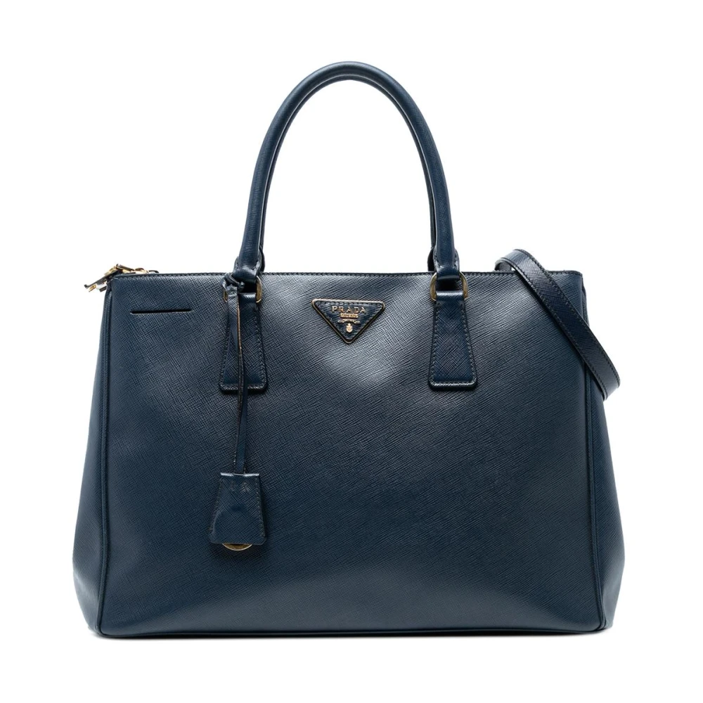 Prada Vintage Women's Blue Pre-Owned Leather Handbag
