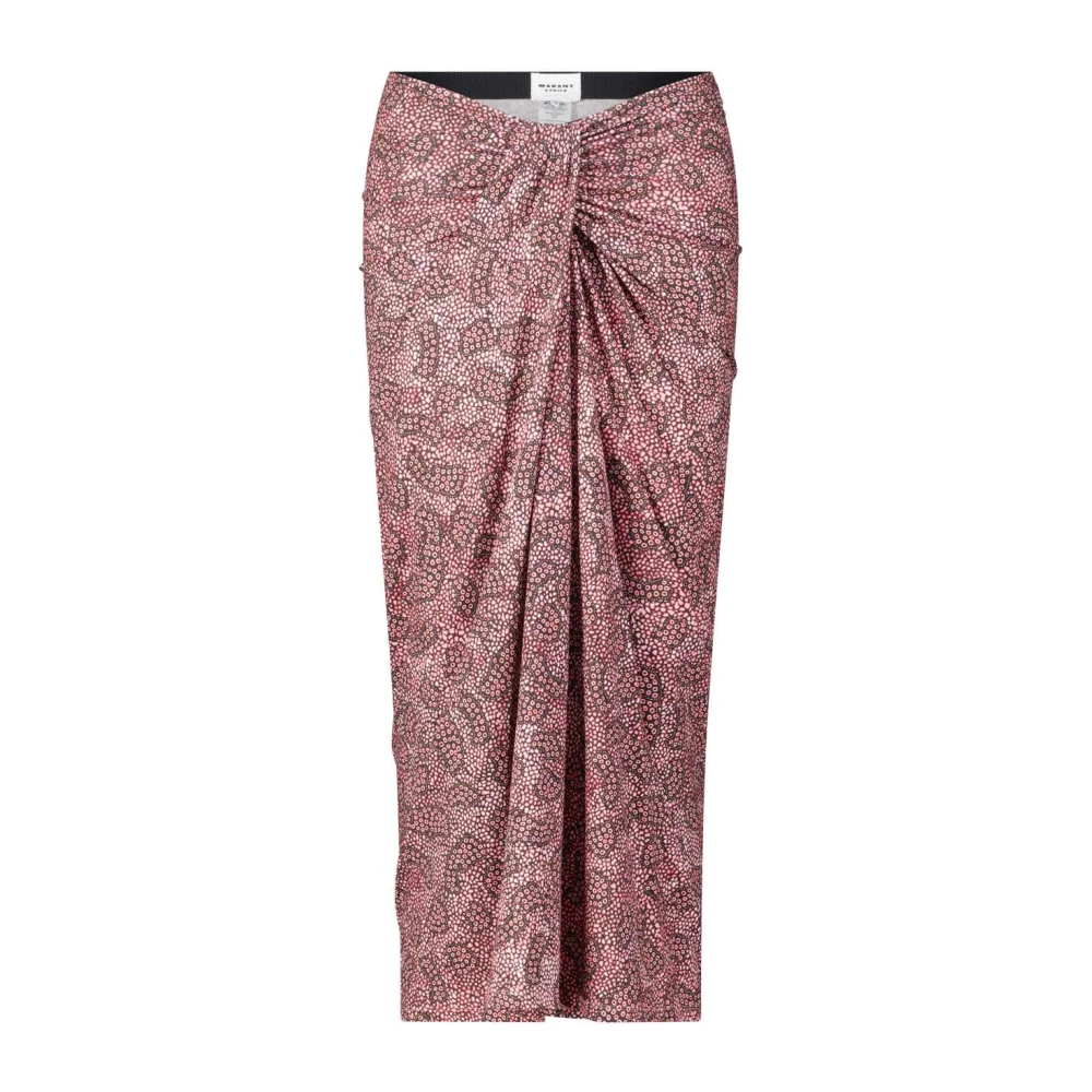 Isabel marant Gebloemde Midi Rok met Knoopdetail Multicolor Dames