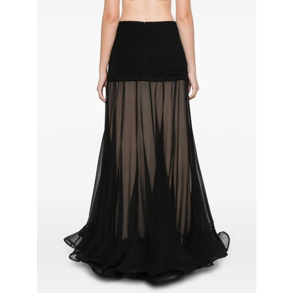 Zimmermann Illustratie Midi Rok Zwart Black Dames