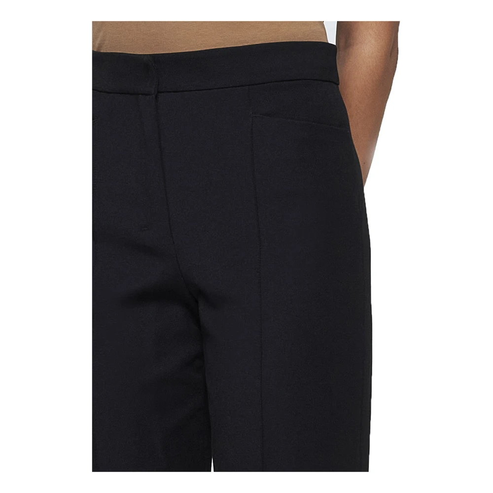Max Mara Zwarte Zemira Broek met Hoge Taille Black Dames