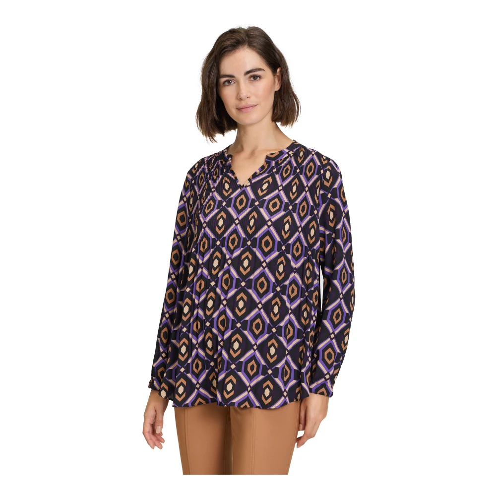 Betty Barclay Geplooide slipblouse Purple Dames