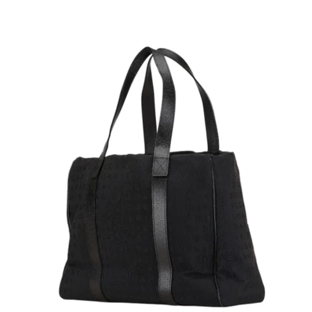 Bvlgari Vintage Pre-owned Canvas shoulder-bags Black Dames