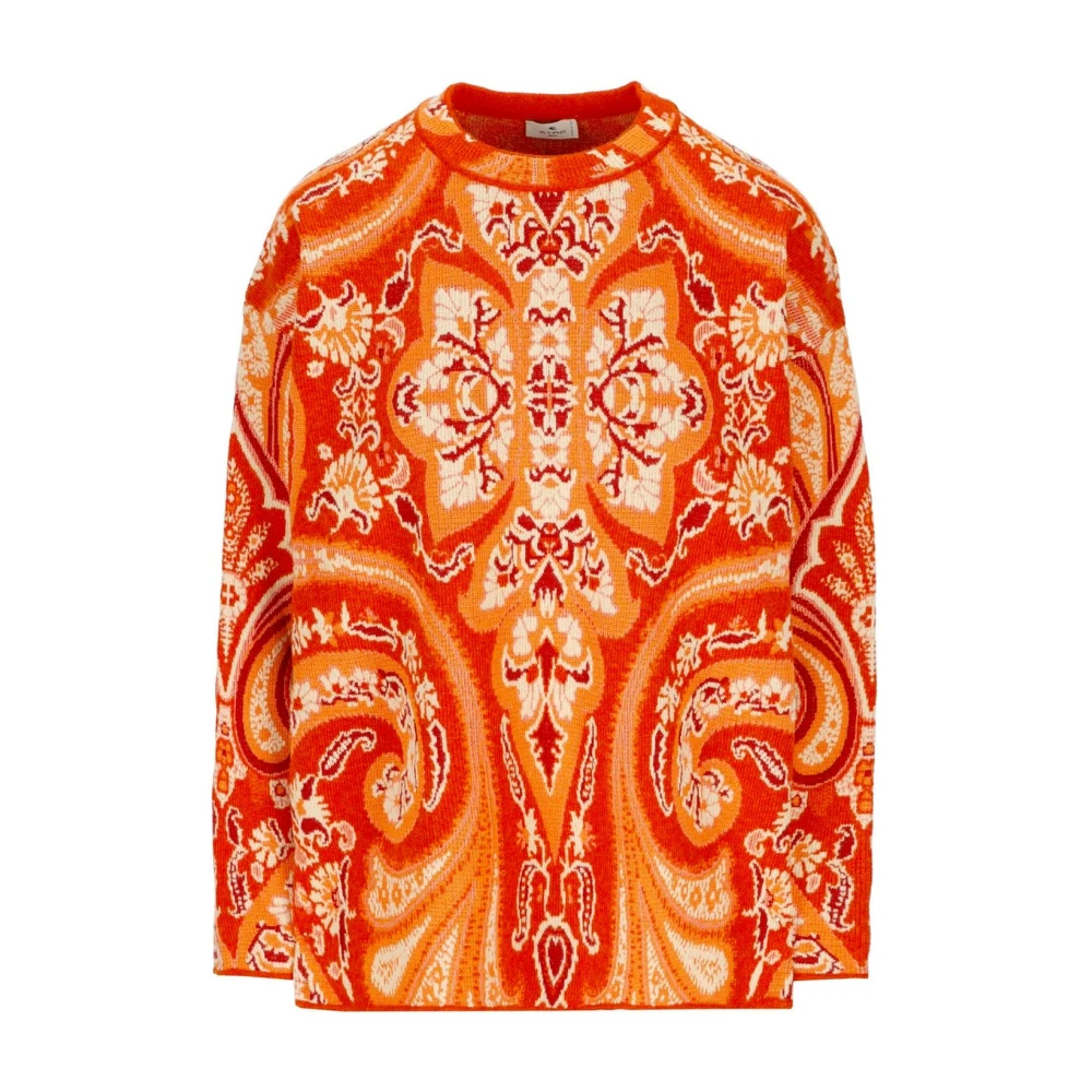 ETRO Gezellige Oranje Intarsia Trui Orange Dames