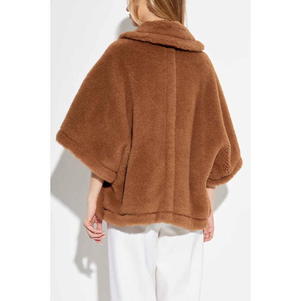 Max Mara Bont poncho Tenebre Brown Dames