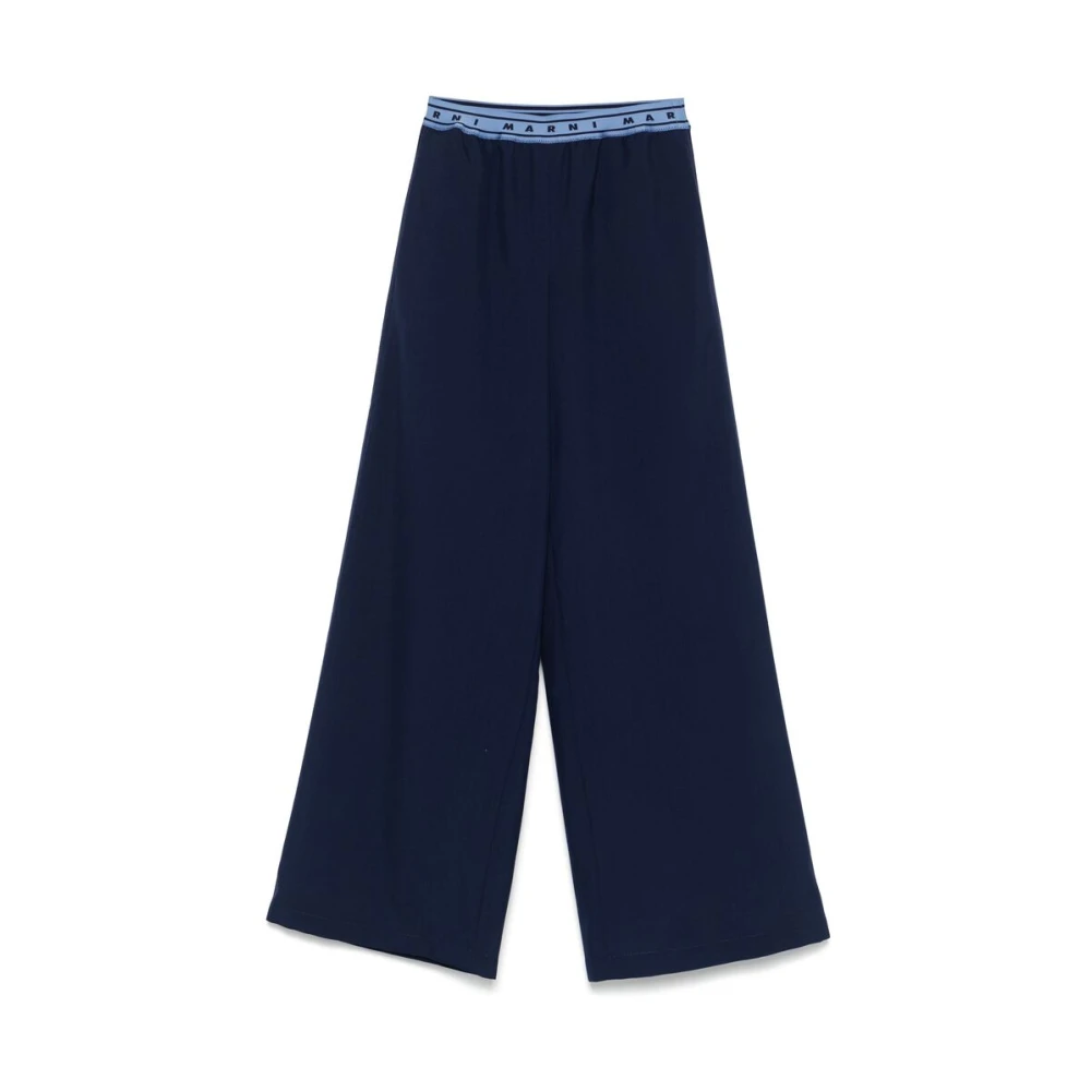 Marni Donkerblauw Elastische Taille Zakken Blue Dames