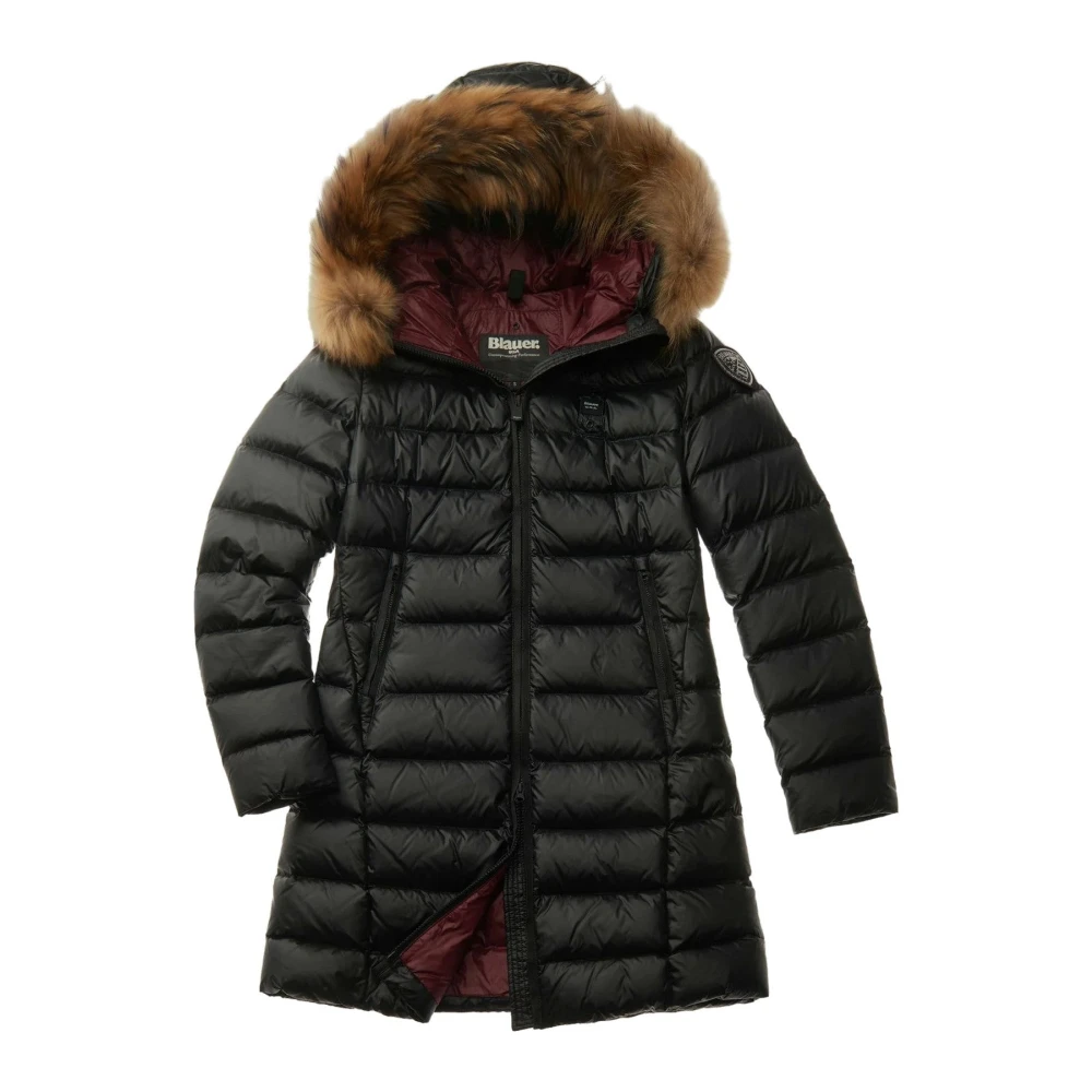 Blauer Waterdichte jas met polyamide samenstelling Black Dames