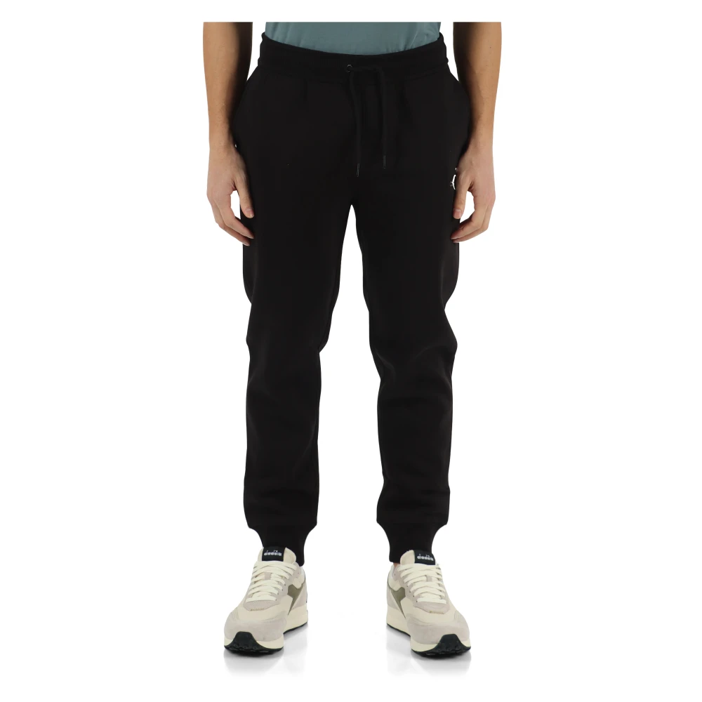 Calvin Klein Jeans Geborduurde Logo Katoenen Sweatpants Black Heren