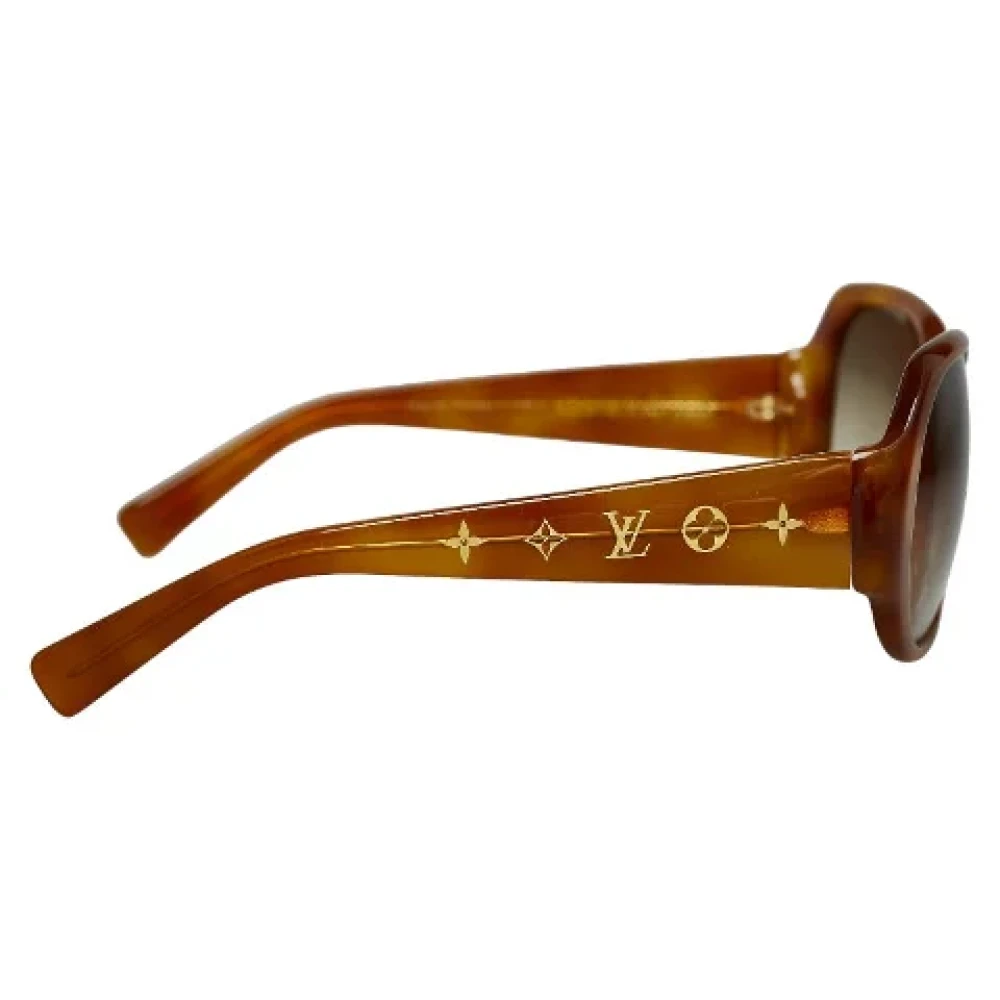 Louis Vuitton Vintage Pre-owned Plastic sunglasses Brown Dames