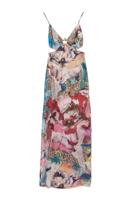 Floral Chiffon Maxiklänning