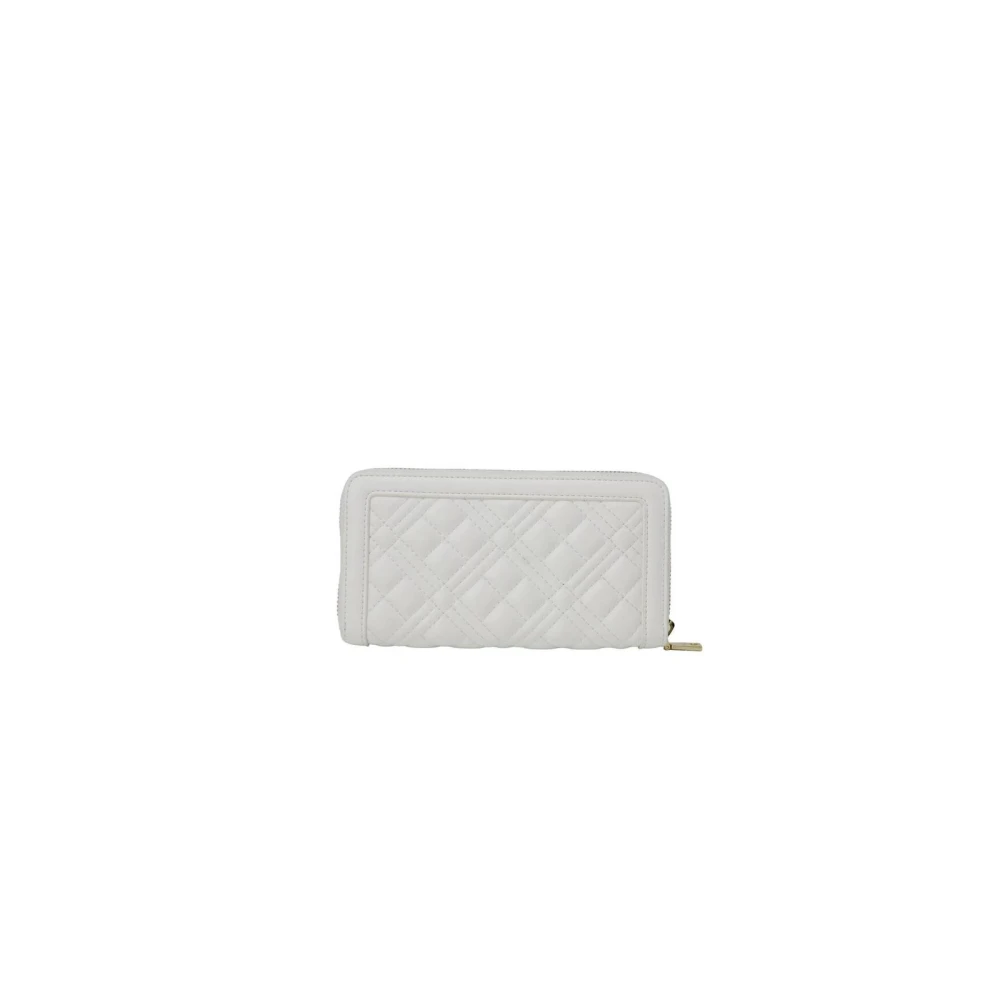 Love Moschino Gewatteerde Ritsportemonnee White Dames