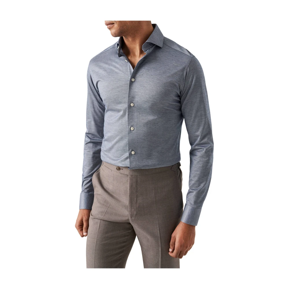 Eton Lange mouw overhemd Blue Heren