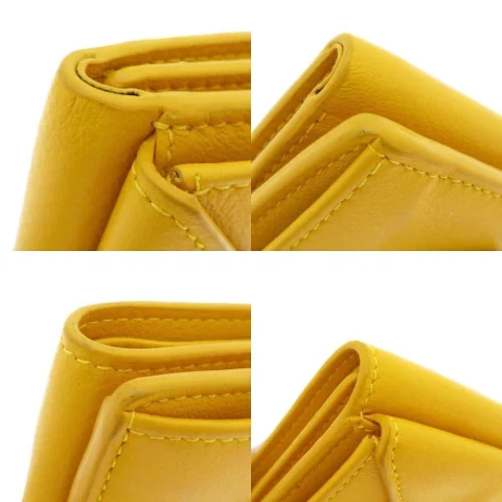Balenciaga Vintage Pre-owned Leather wallets Yellow Dames