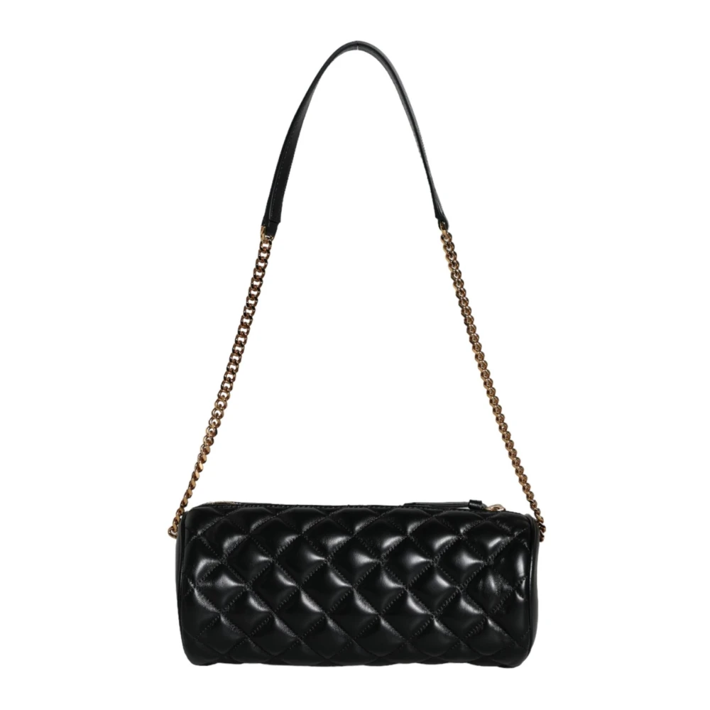 Versace Gewatteerde leren crossbody schoudertas Black Dames