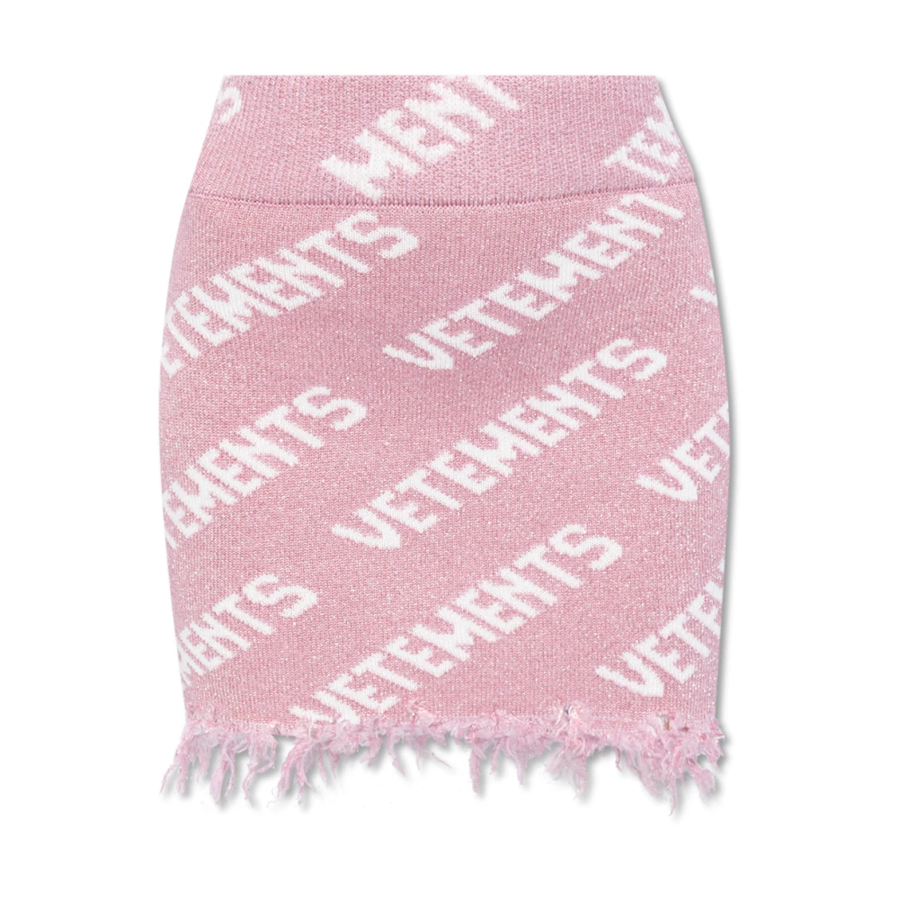 Vetements Rok met logo Pink Dames