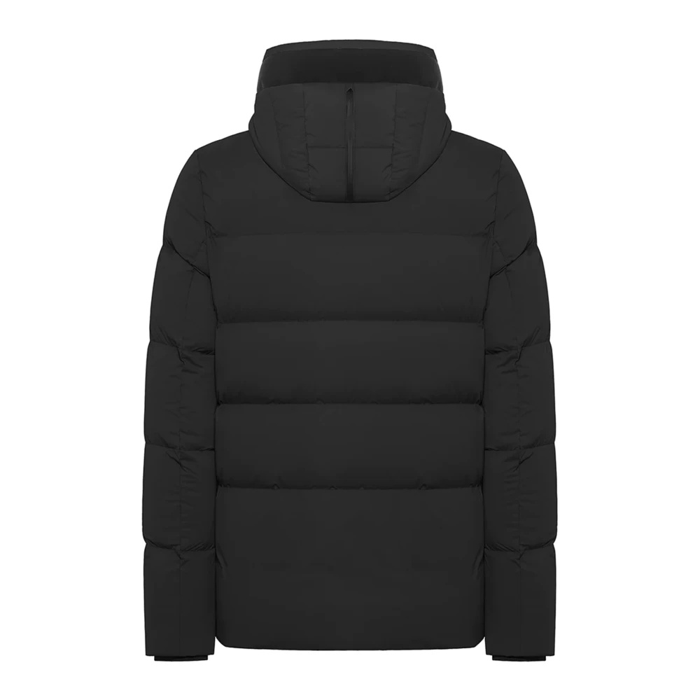 Duno Gewatteerd jack met vaste capuchon en rits Black Heren