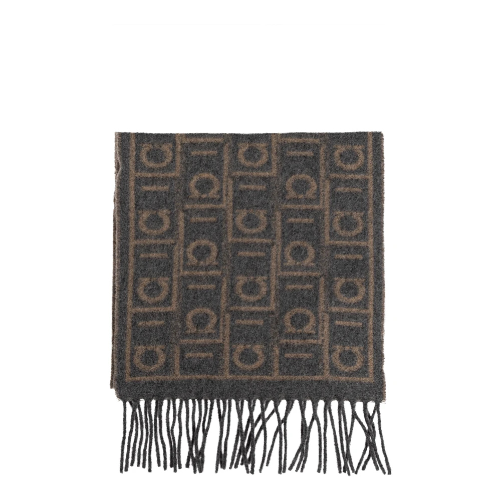 Ferragamo Herren Grau Schal Monogram - Bild 2