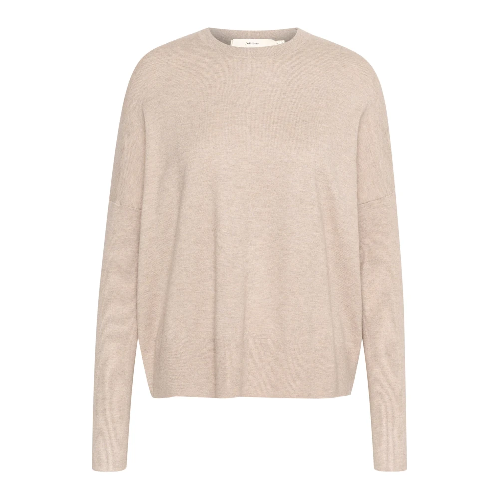 InWear Relaxte Gebreide Trui Haze Melange Beige Dames
