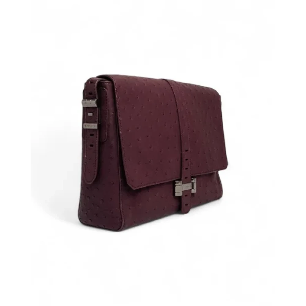 Bvlgari Vintage Pre-owned Leather crossbody-bags Purple Dames