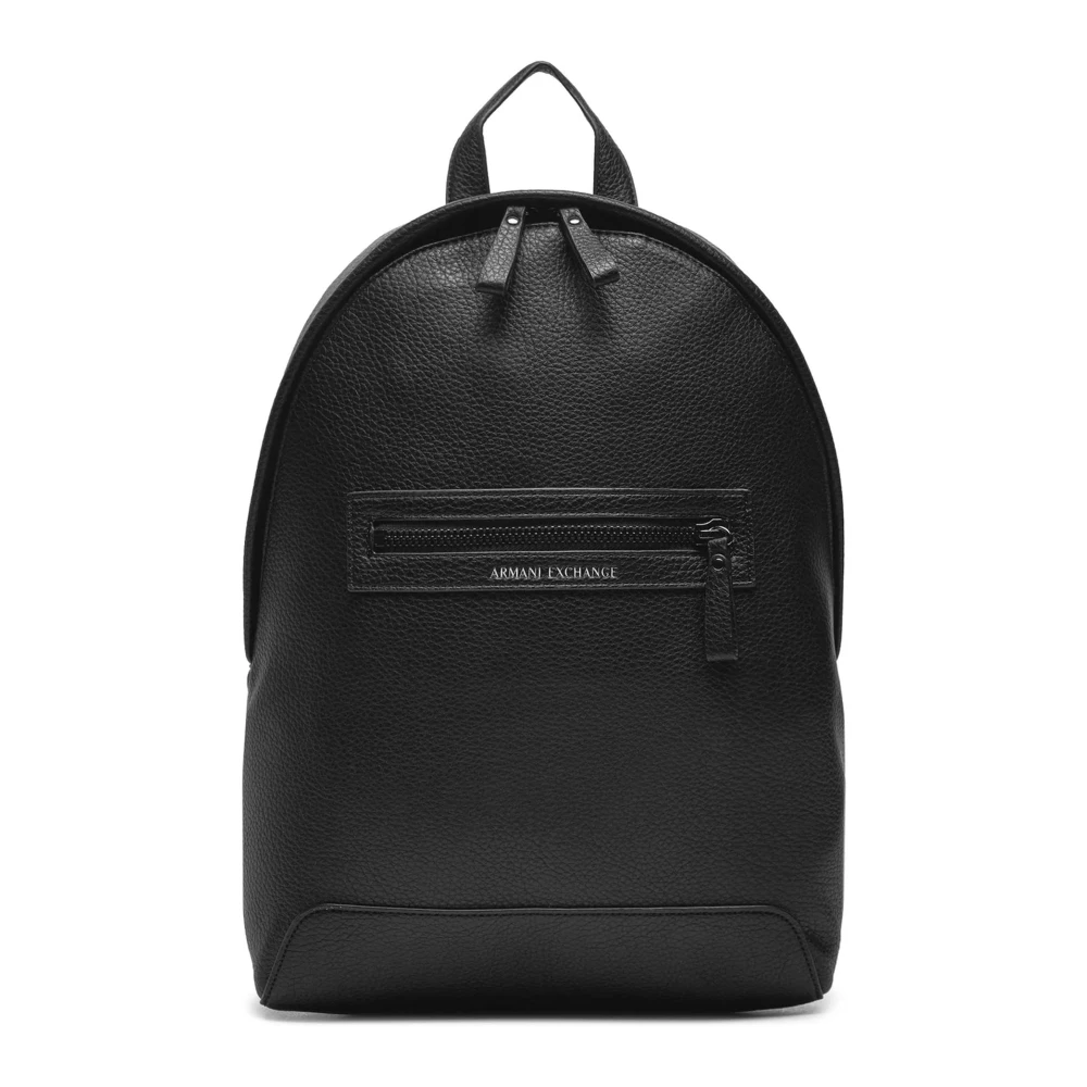 Armani Exchange Eco Lederen Voor Logo Rits Tas Black Heren