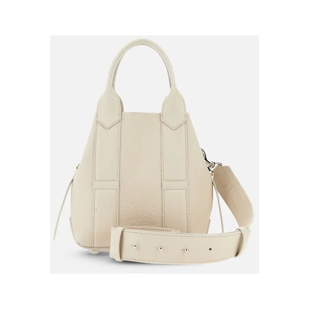 Hogan Klassieke Winkel Tas Ivoor Script Beige Dames