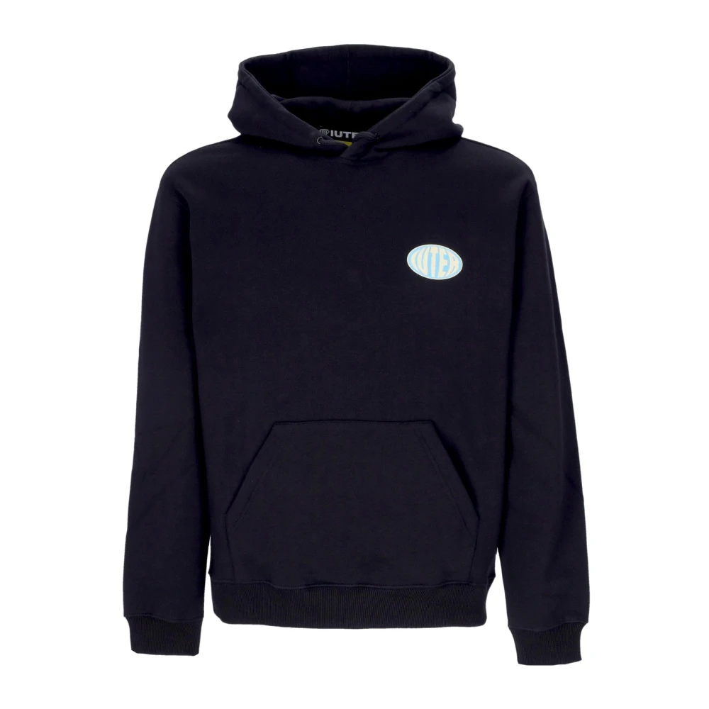 Iuter Zwarte hoodie met kangoeroezak Black Heren