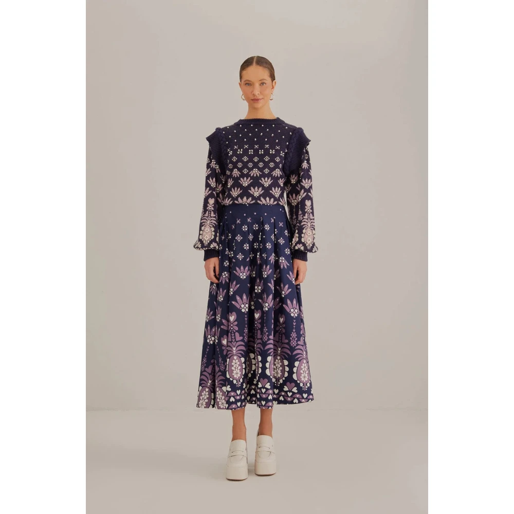 Farm Rio Veelzijdige Herfst-Winter Jurkencollectie Blue Dames