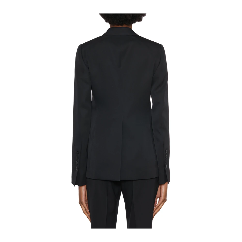 Sapio Dubbelbreastede Wollen Jas Black Dames