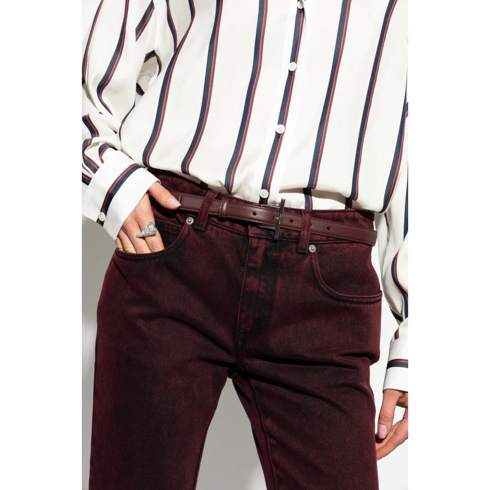 alexander mcqueen Leren riem Red Dames