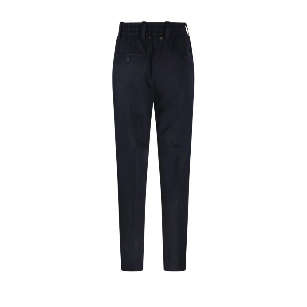Golden Goose Taps toelopende compacte broek met hoge taille Blue Dames