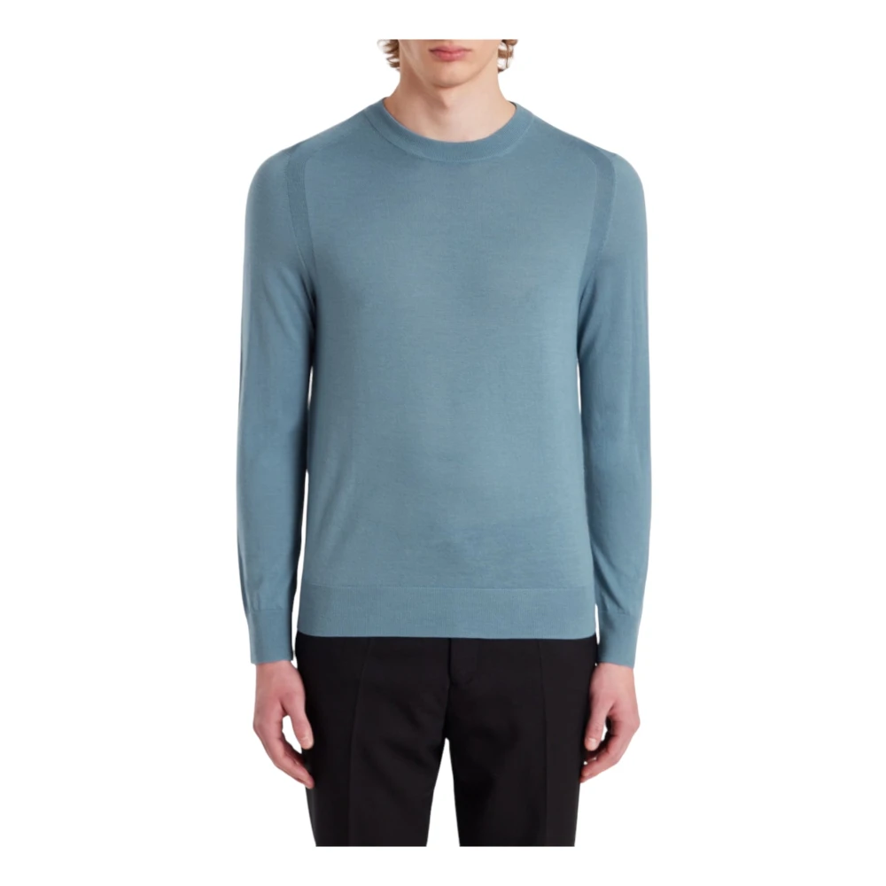 Paul Smith Navy Merinowollen Trui Blue Heren