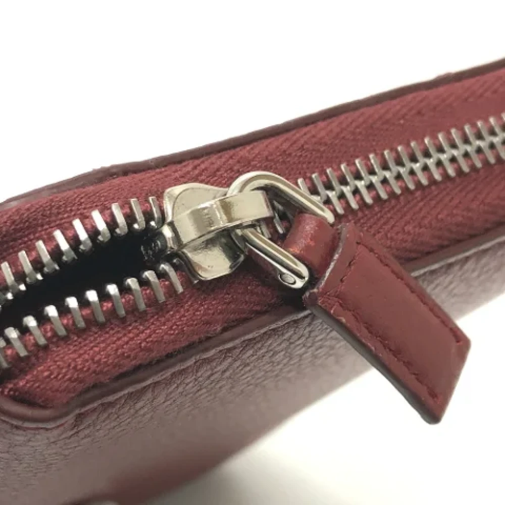 Prada Vintage Pre-owned Leather wallets Red Dames