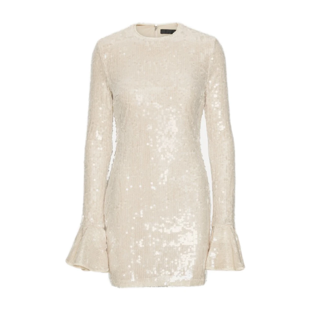 Rotate Birger Christensen , Party Dresses, Female, Pink, L, Sequins Ls Mini Dress - Image 2