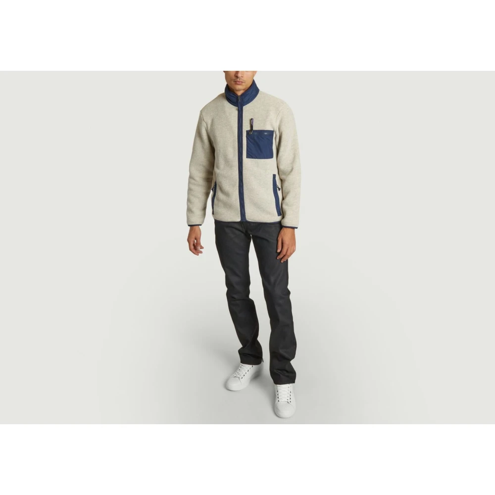 Patagonia Synch Jkt Jas Gerecycled Polyester Fleece White Heren