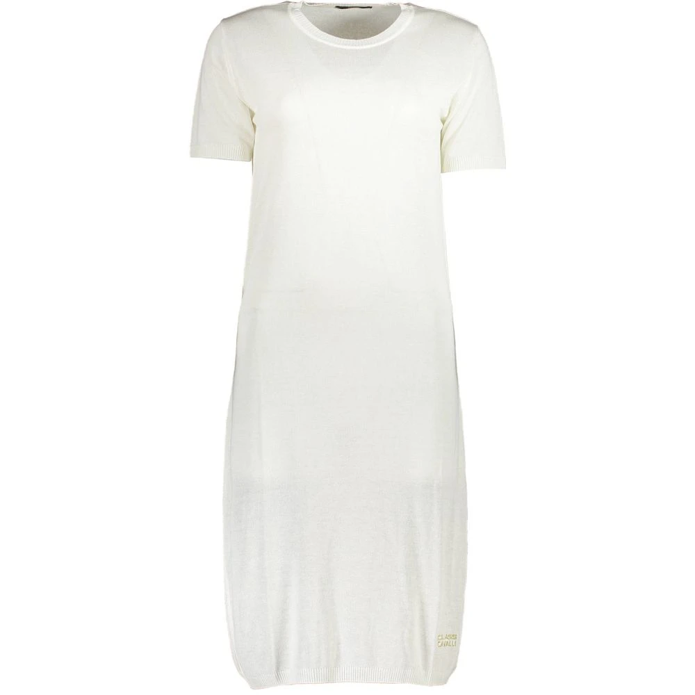 Cavalli Class White Embroidered Short Dress - Female - Midi Dresses - Xs - Dresses