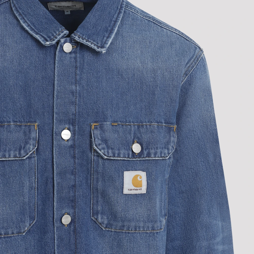 Carhartt WIP Blauwe Overhemdjasje Blue Heren