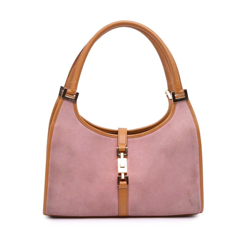 Gucci Vintage Rosa Pre-Owned Väska Med Handtag I Mockaläder