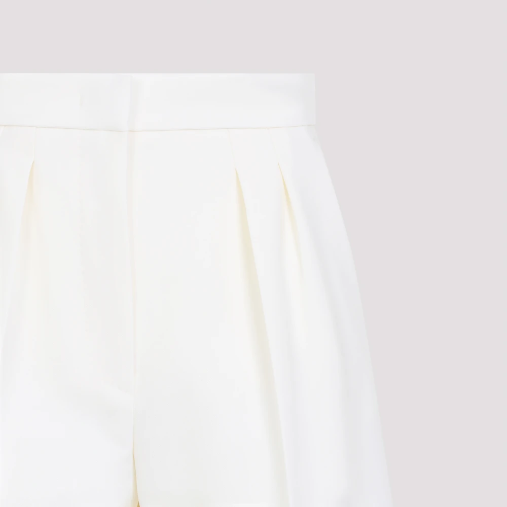 Max Mara Witte wollen bermuda's voor vrouwen White Dames