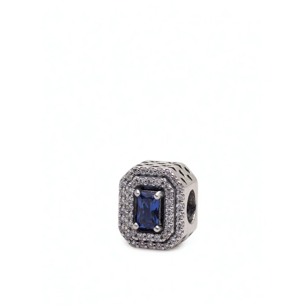 Pandora Gray Jewellery, Female, One Size, Charm Pavé E Pietra Blu