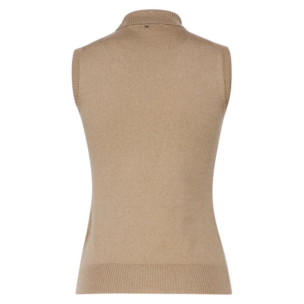 SPORTMAX Kameelwol Hoge Hals Trui Brown Dames