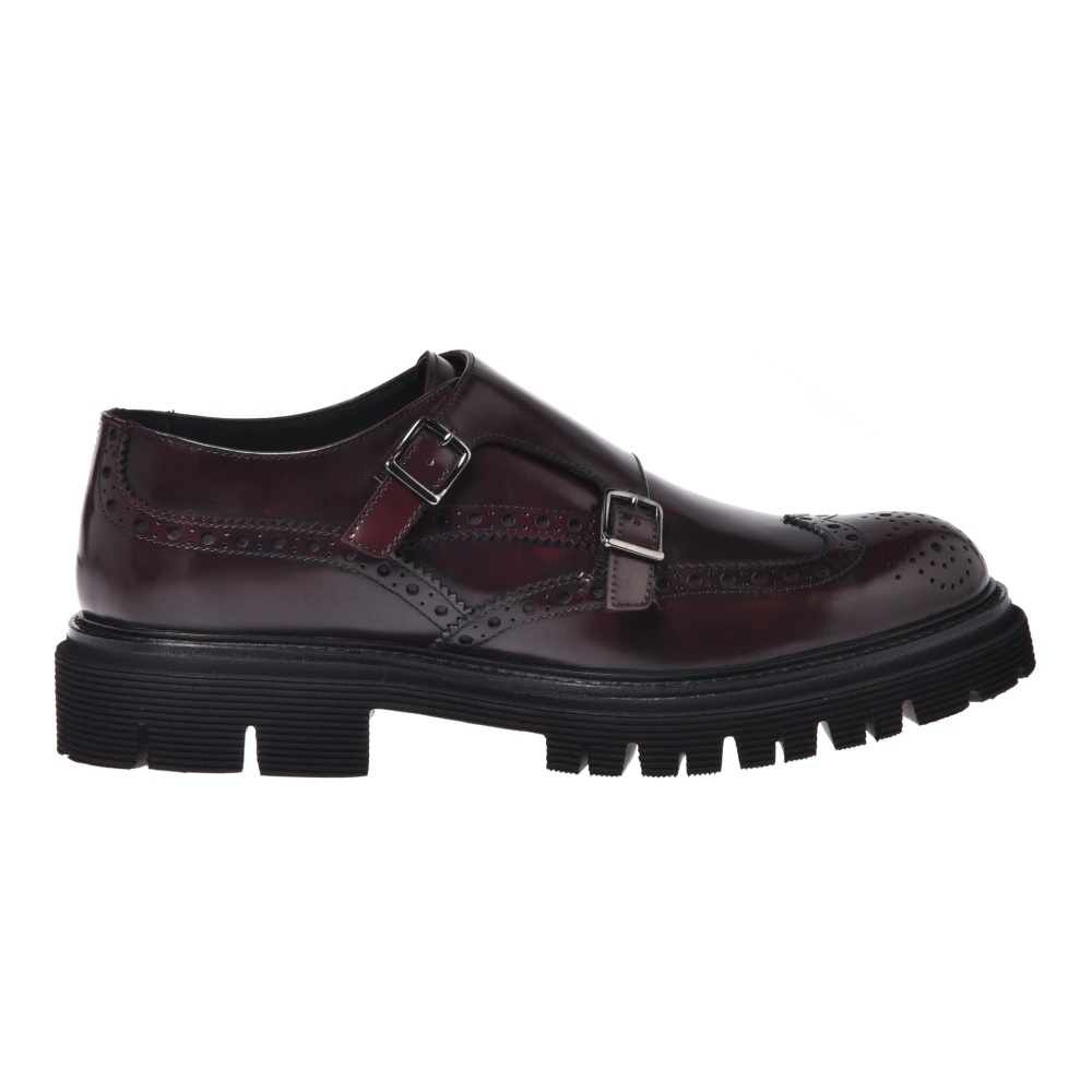 Baldinini Homme Marron Chaussures, Brun, Taille: 44 Eu Burgundy Brushed Leather Lace-Ups