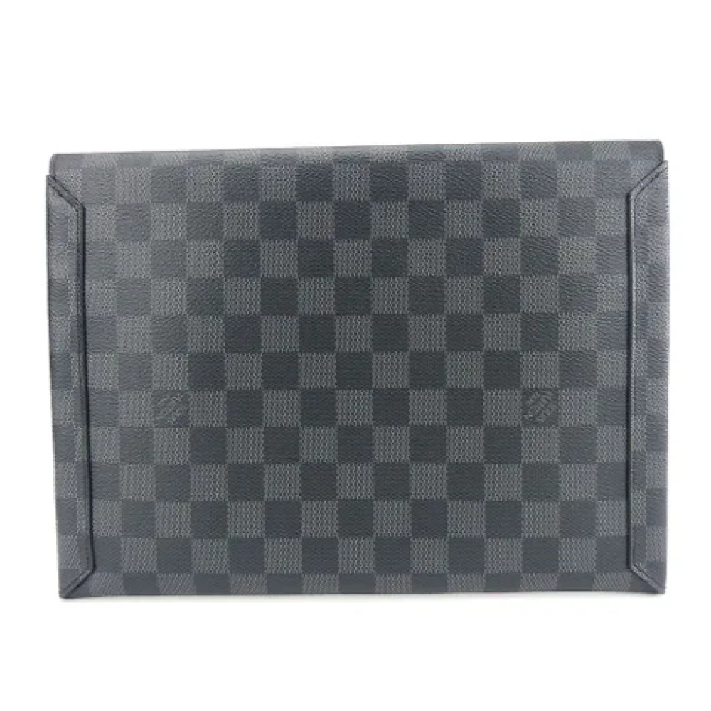 Louis Vuitton Vintage Pre-owned Canvas clutches Gray Heren