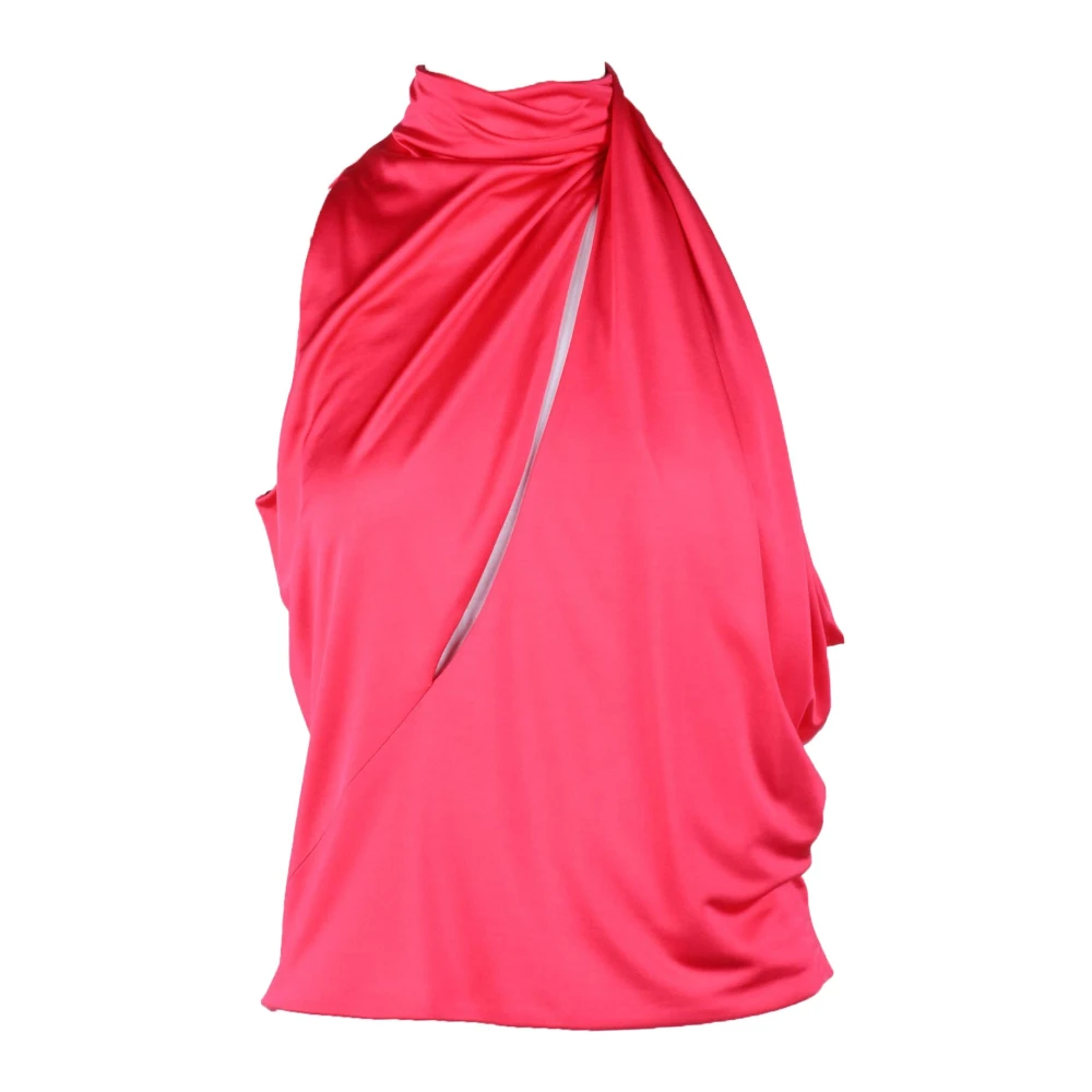 Versace Elegante Viscose Top Pink Dames